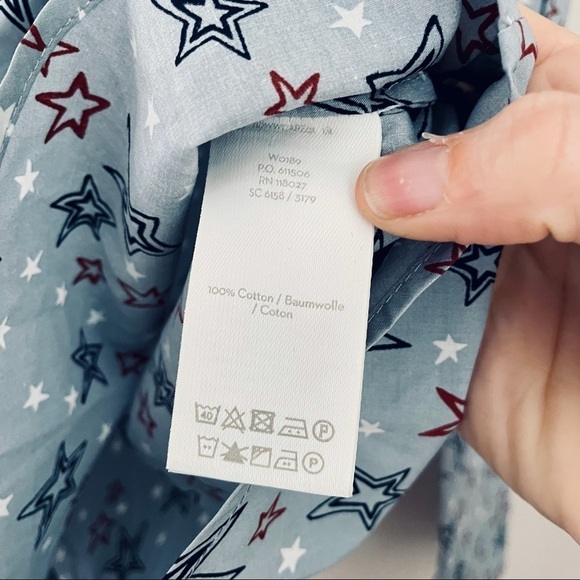 NWT Boden The Classic Shirt Top Cotton Buttondown Pebble Sketchy Star 12 - Picture 4 of 9